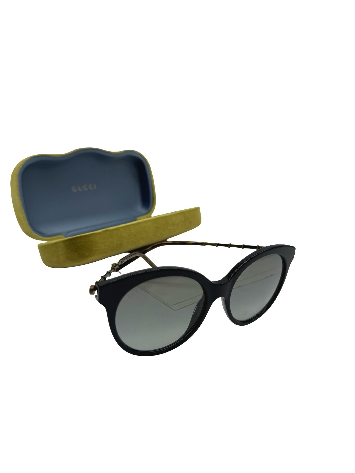GUCCI - ROUND CAT EYE BAMBU SUNGLASSES - Image 3