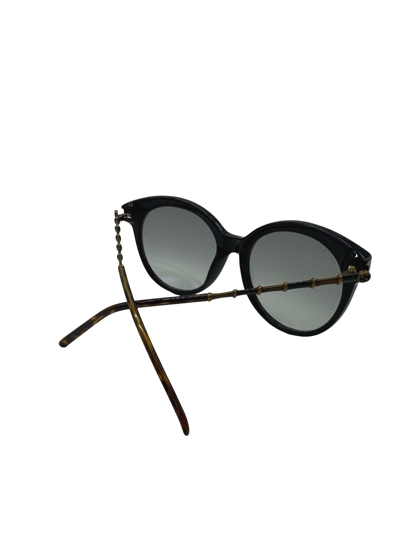 GUCCI - ROUND CAT EYE BAMBU SUNGLASSES - Image 12