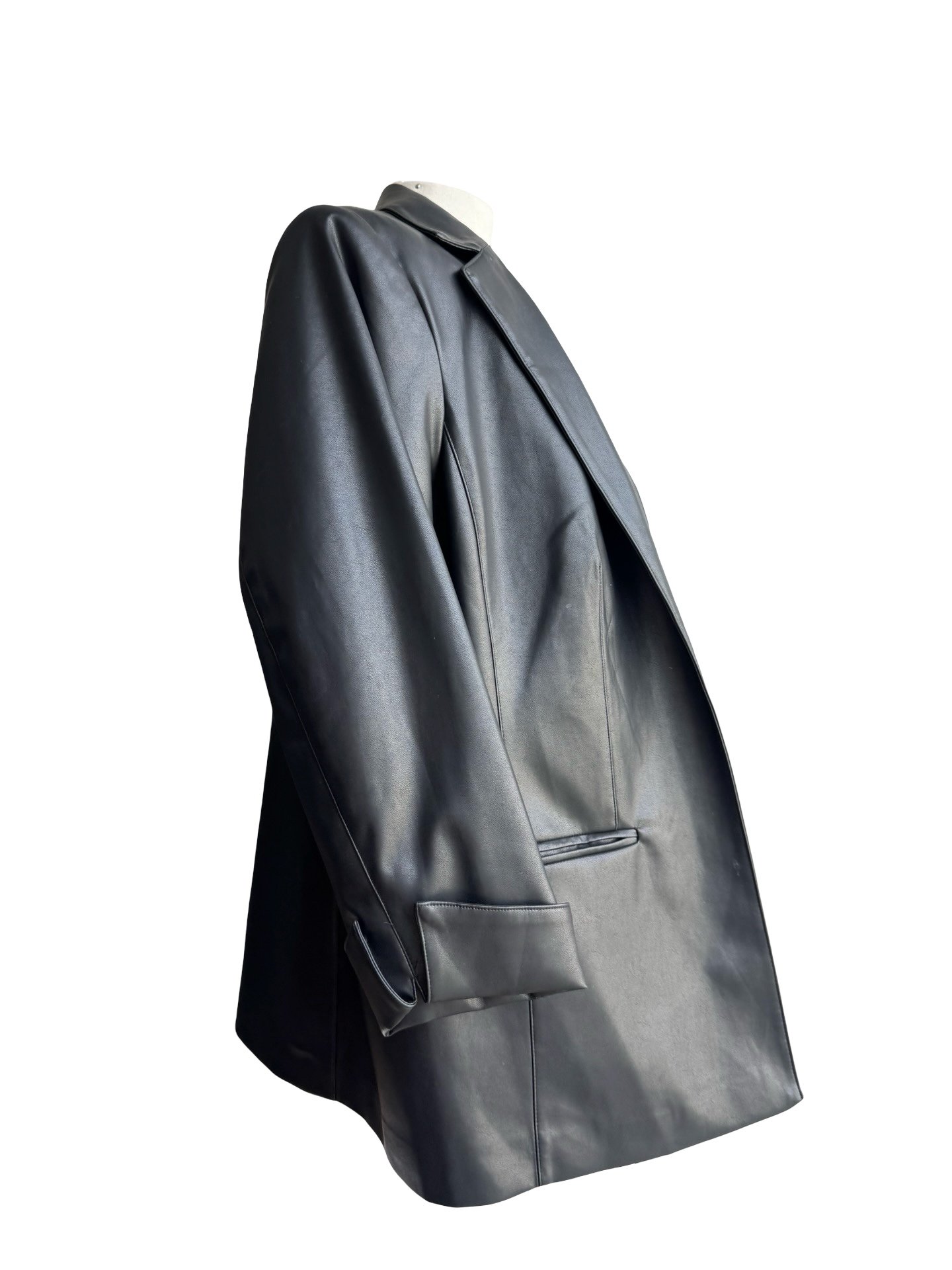 CALVIN KLEIN - FAUX LEATHER BLAZER - Image 8