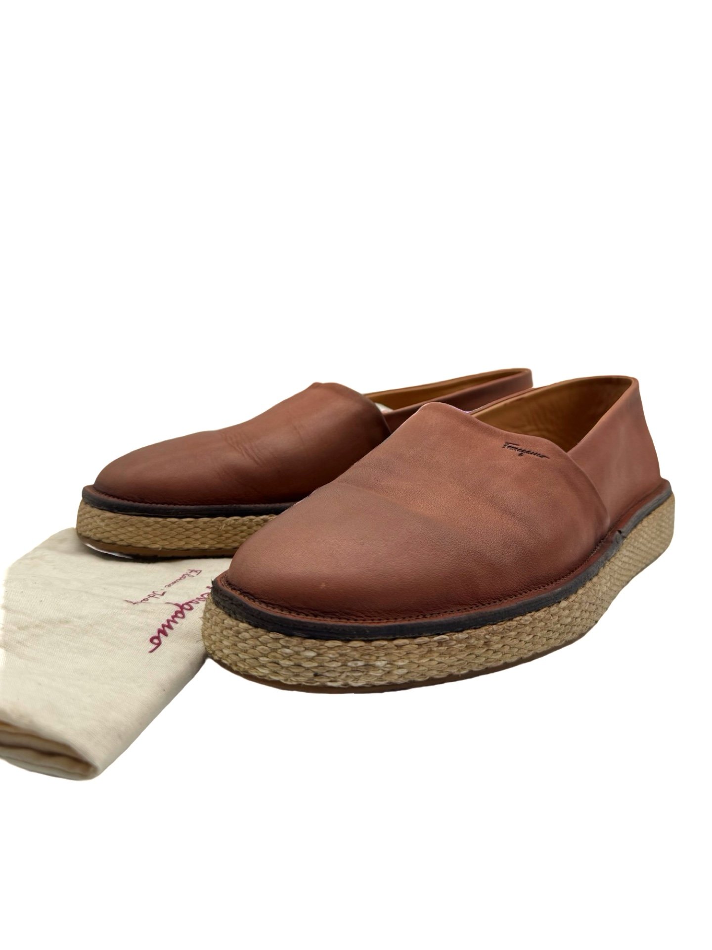 FERRAGAMO - GUS LEATHER ESPADRILLES - Image 3