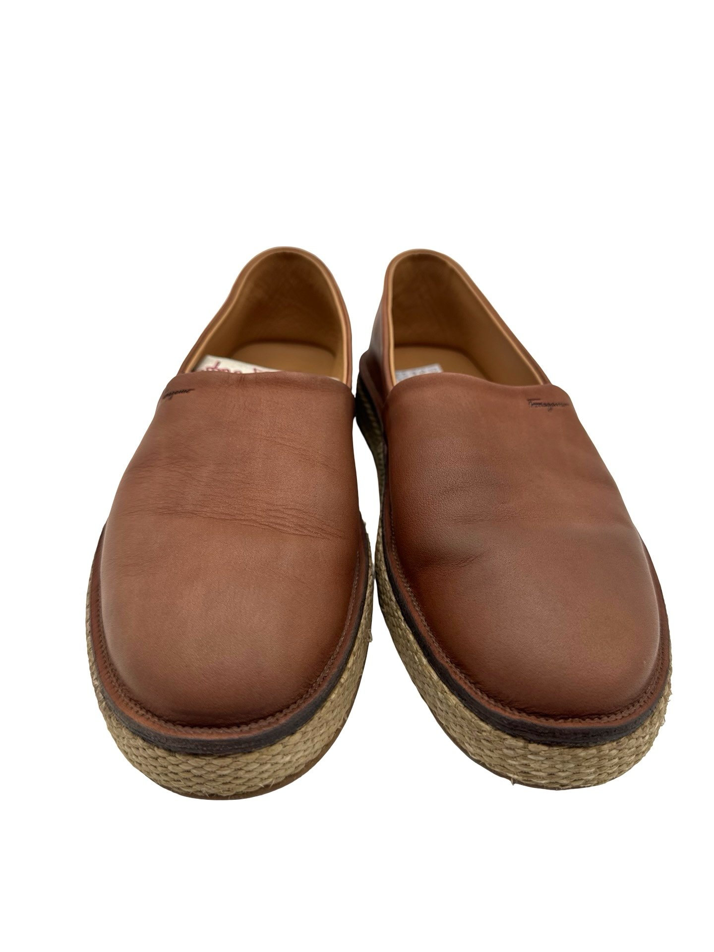 FERRAGAMO - GUS LEATHER ESPADRILLES - Image 9