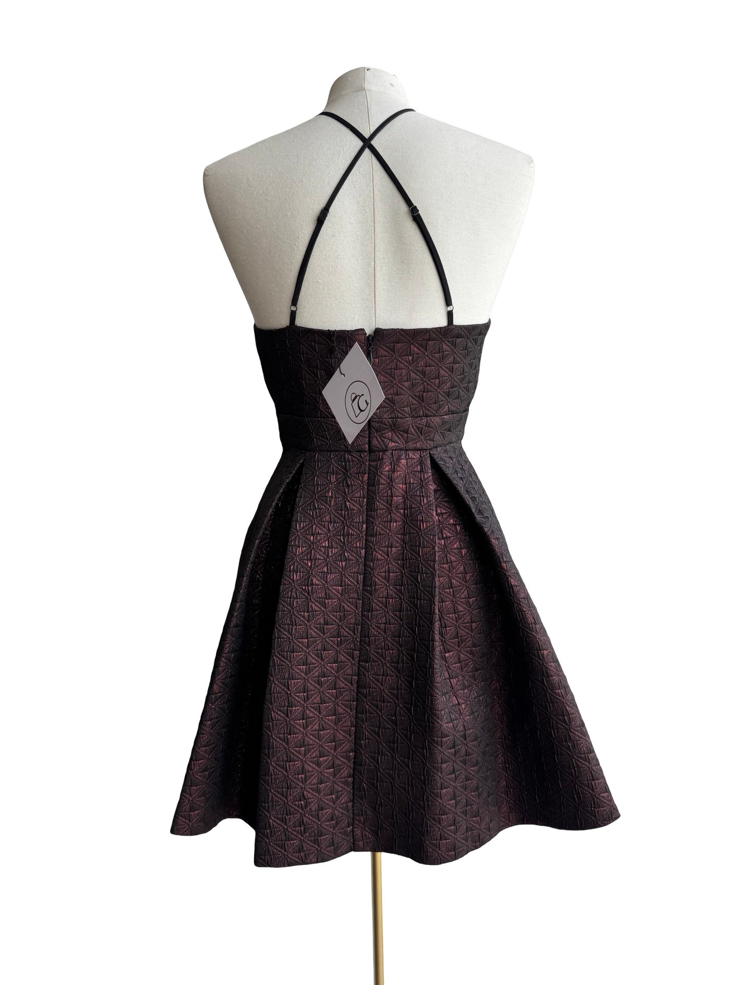 BCBG - WINE AND BLACK DRESS - Image 3